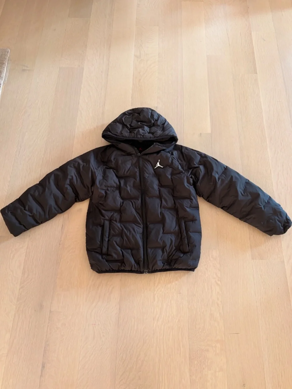 Jordan Welded Puffer Jacket Junior Kid's Hood Jacket Black